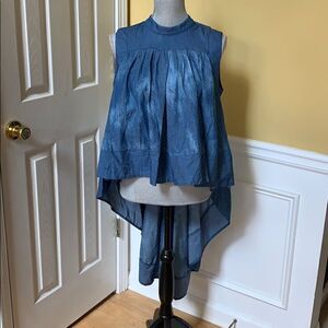 High Low Denim Top